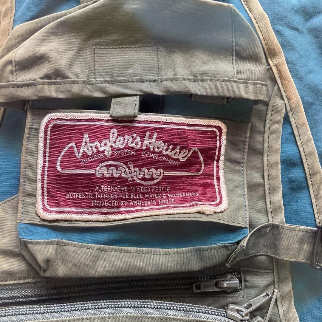 Angler's House フィッシングベスト Mサイズ　ナイロンベスト　古着