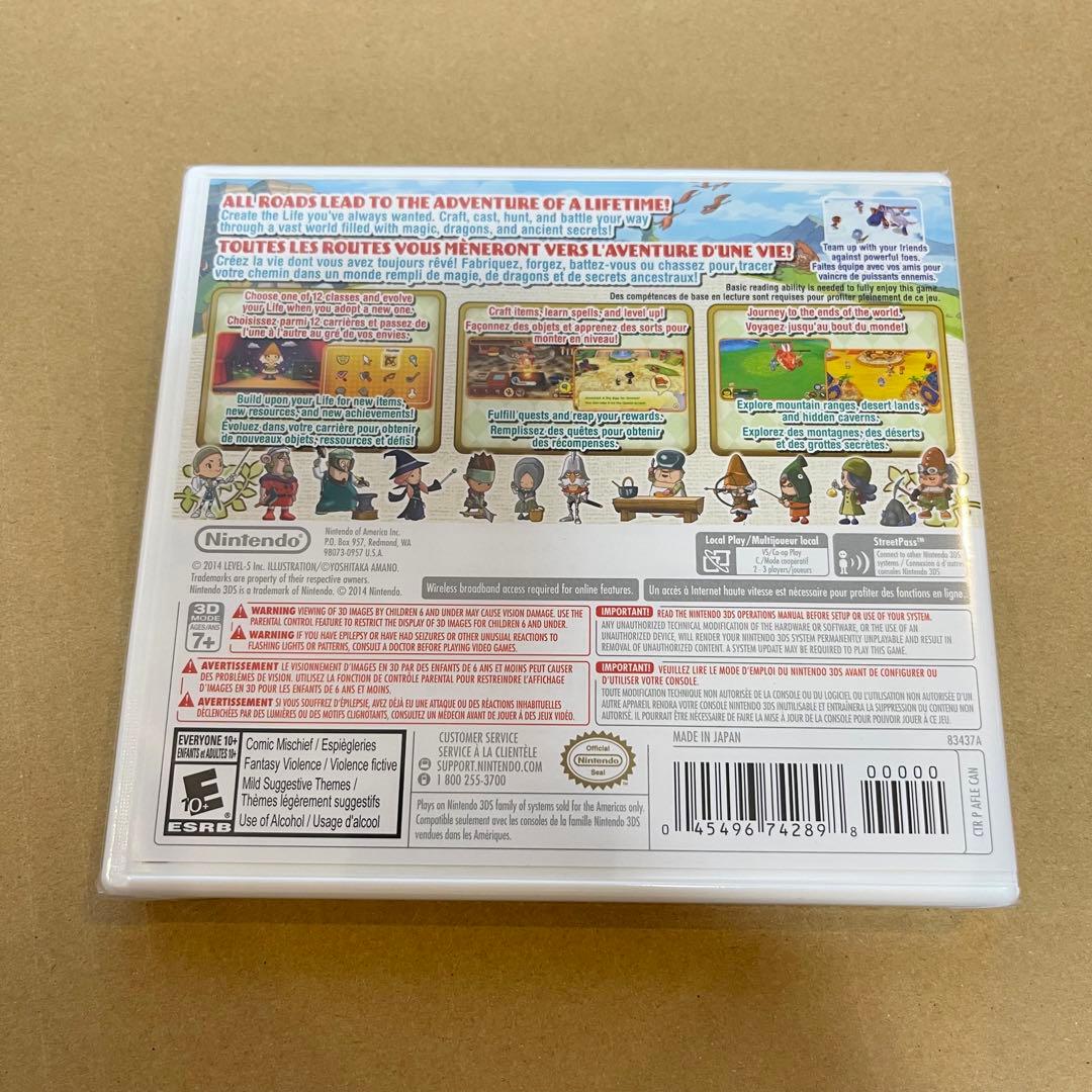 新品 未開封 NINTENDO 3DS FANTASY LIFE 北米版