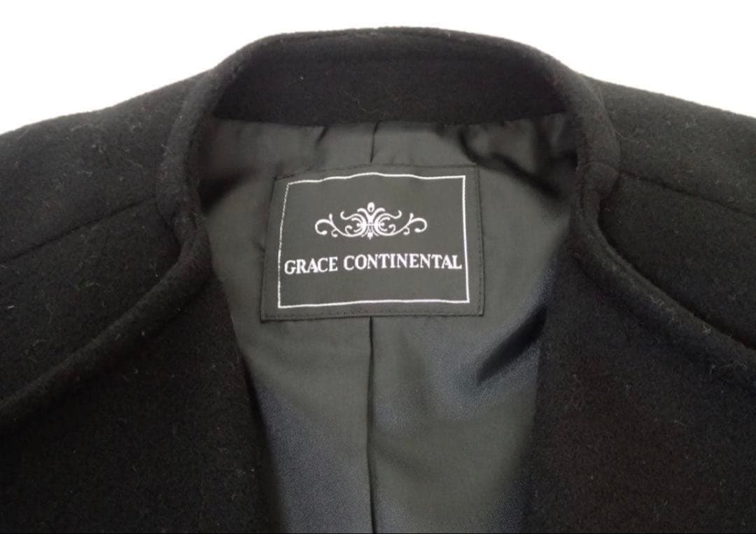 GRACE CONTINENTAL　ウールケープジャケット メタルボタン