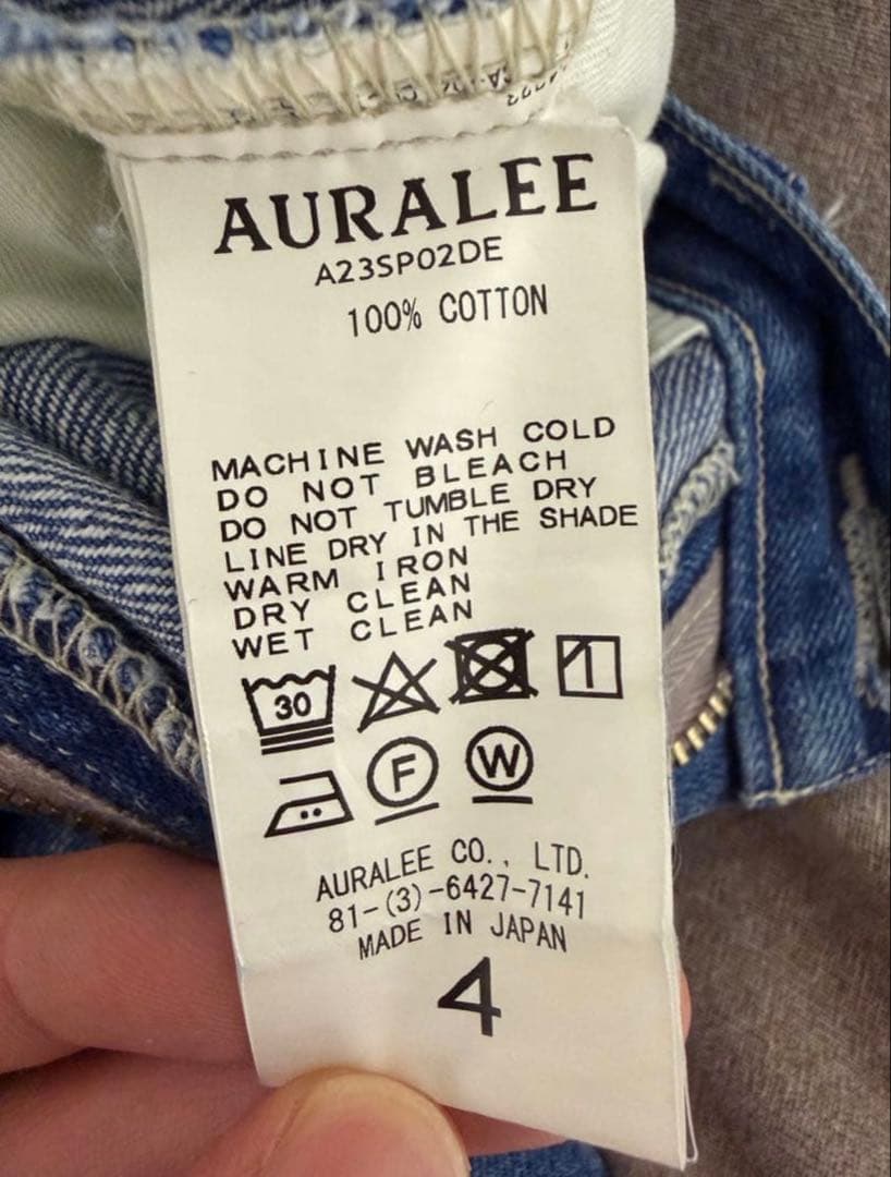 パンツ AURALEE Selvedge Faded Light Denim 23ss