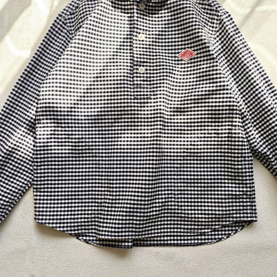美品 DANTON ダントン ラウンドカラー プルオーバーシャツ 38 チェック