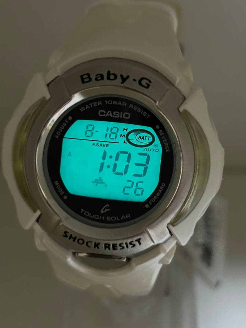 美品CASIO Baby-G Tough Solar White Veil