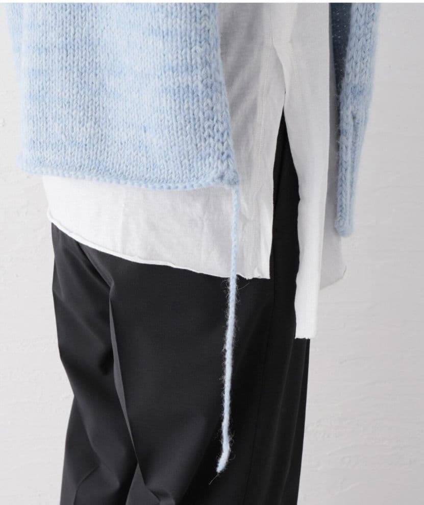 Maison Margielaライトブルー アルパカニットベスト SizeＳ