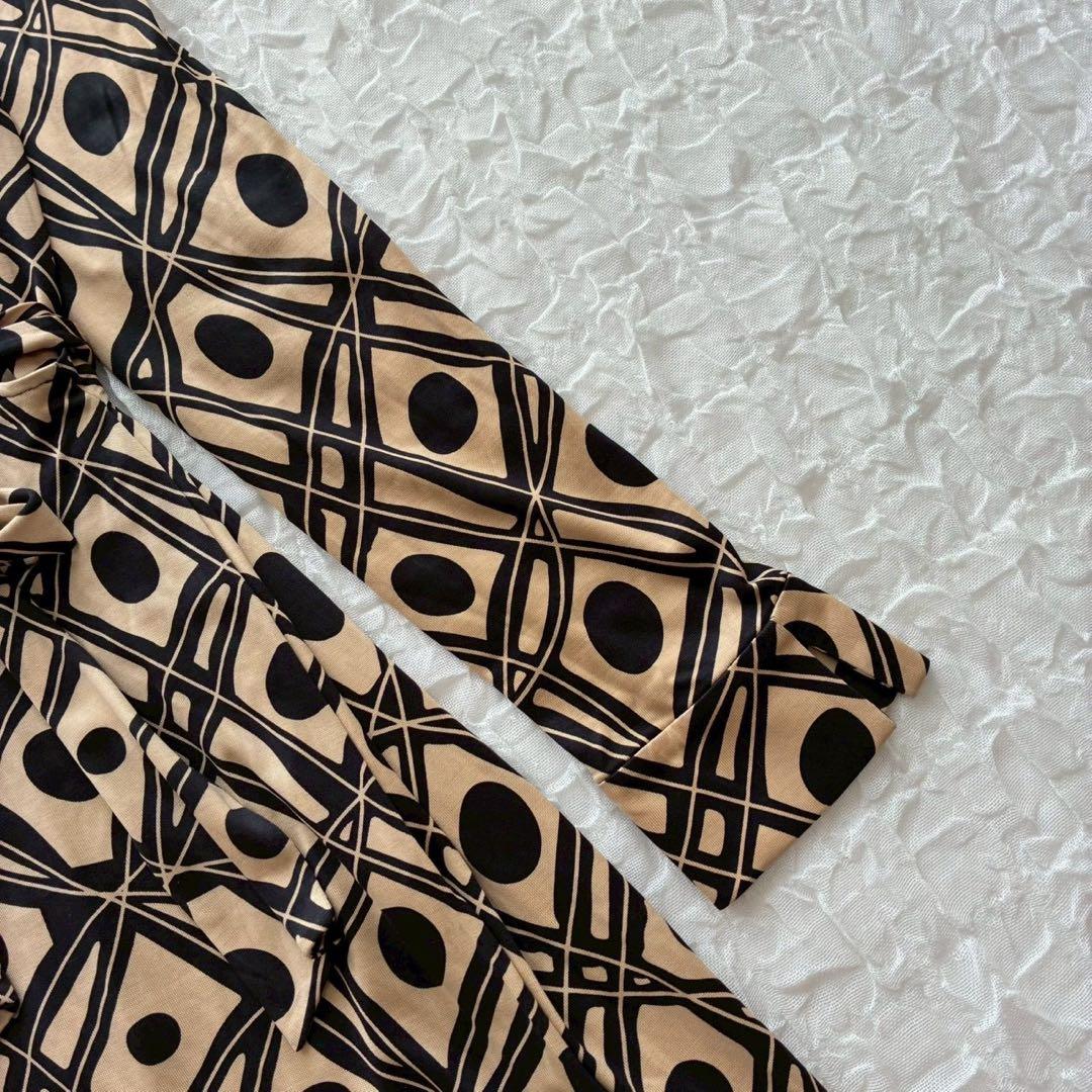 DVF カシュクールロングワンピース シルク100% 12 大きいサイズ