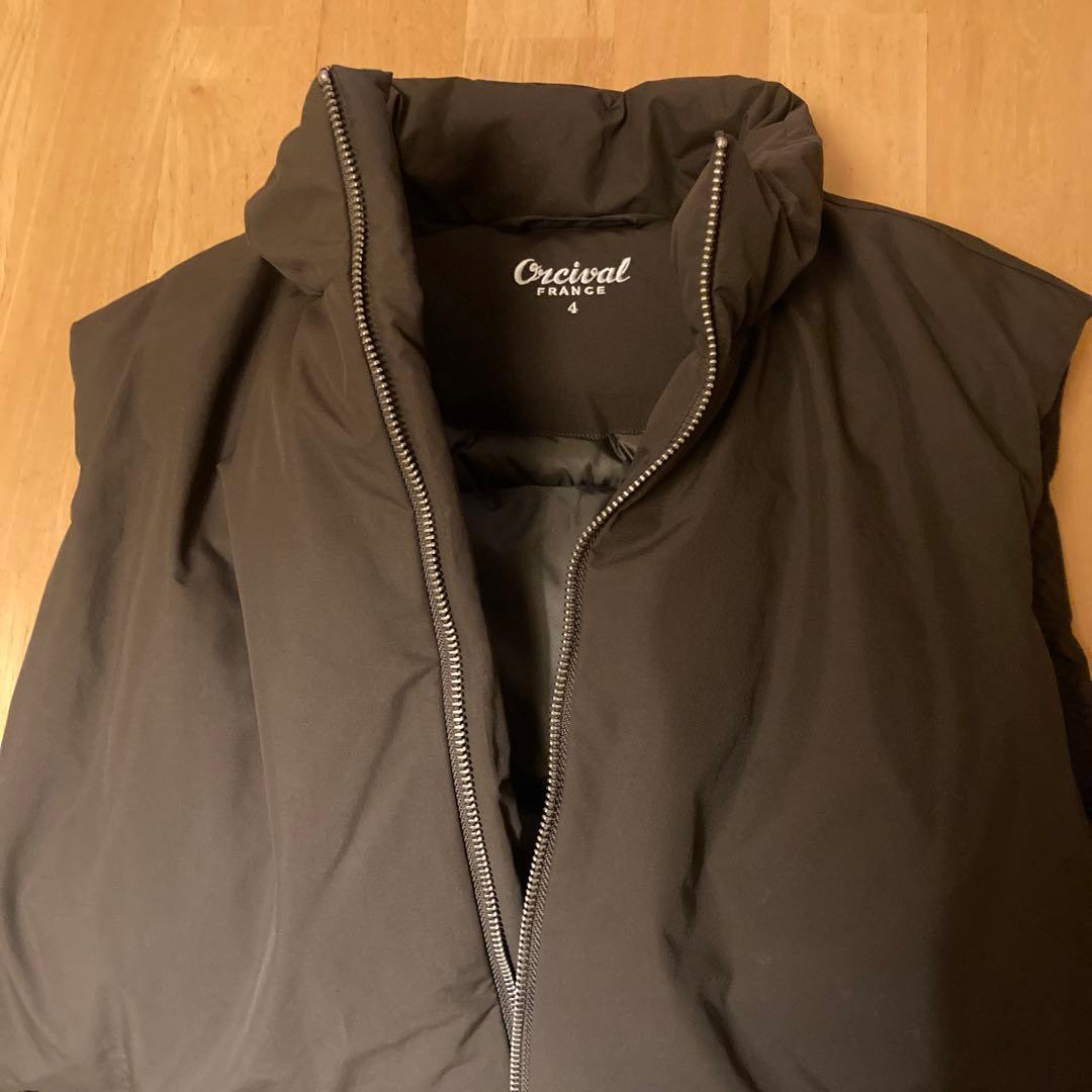 美品　ORCIVAL オーチバル　ダウンベスト　マットタフタ　サイズ4 ブラウン