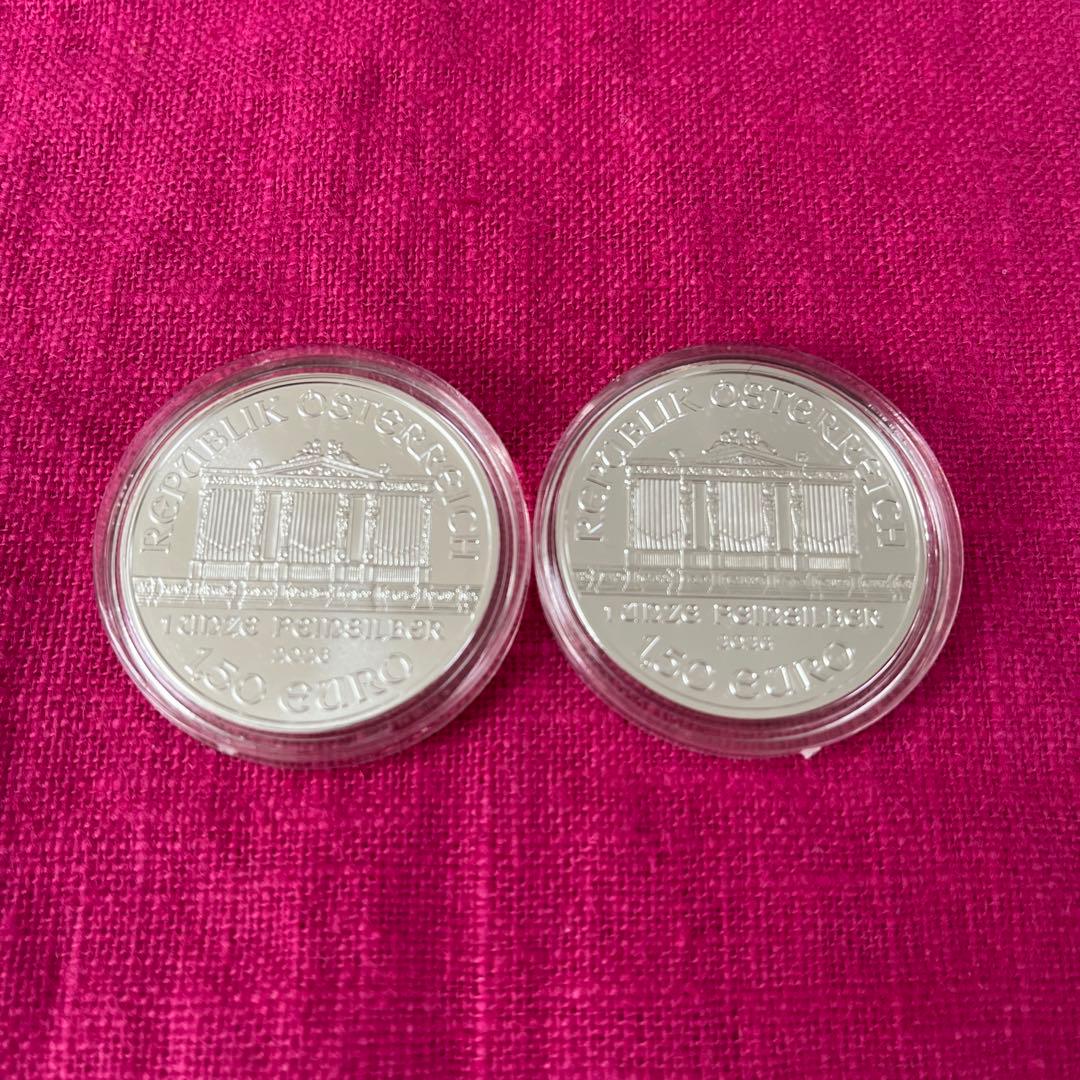 ウィーン銀貨　1オンス 2枚　野口