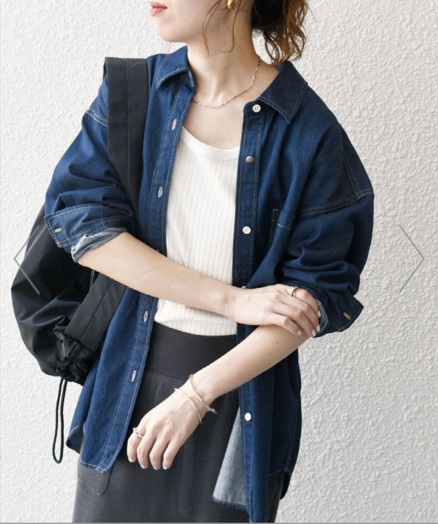 SHIPS any: デニム ポケット シャツ[SHIPS any DENIM]