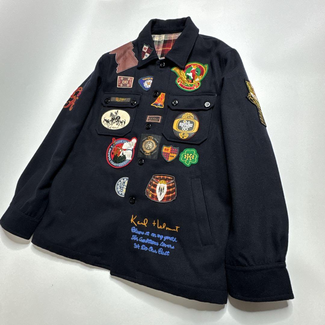 ピ*カ様 美品　カールヘルム　ワッペンジャケット　ネイビー　L