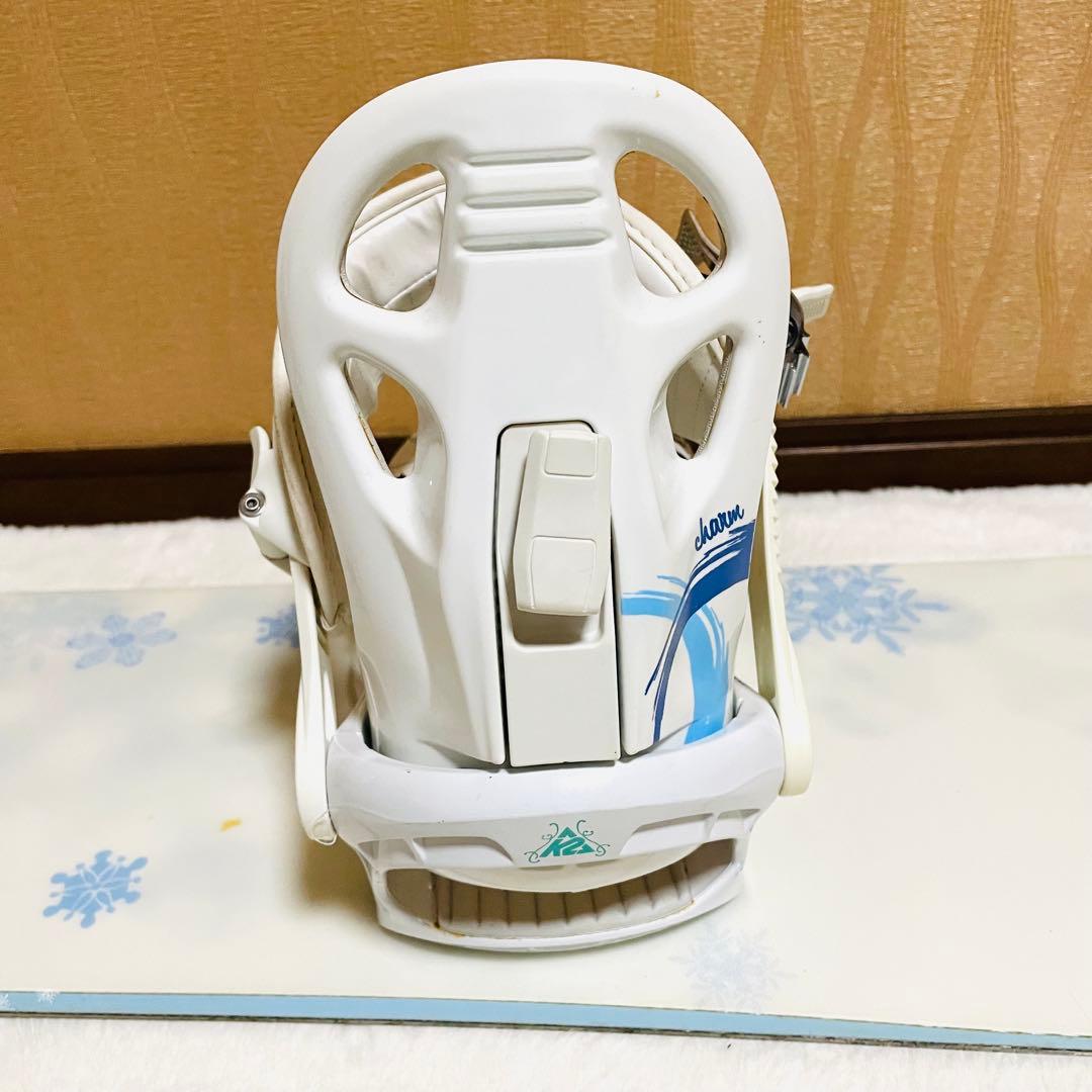 スノーボードビィンディングセット kissmark× k2 140×S 白