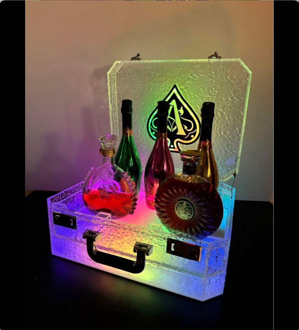 【訳あり特価】アルマンド風 LEDボトルケース（シャンパン用アタッシュケース）