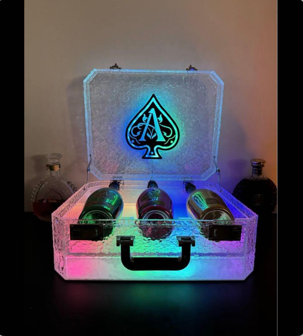 【訳あり特価】アルマンド風 LEDボトルケース（シャンパン用アタッシュケース）