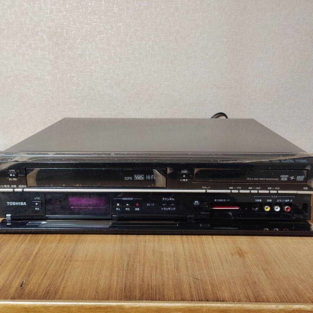 東芝 HDD/DVD/VHSレコーダーD-W255K【ジャンク品】リモコン付