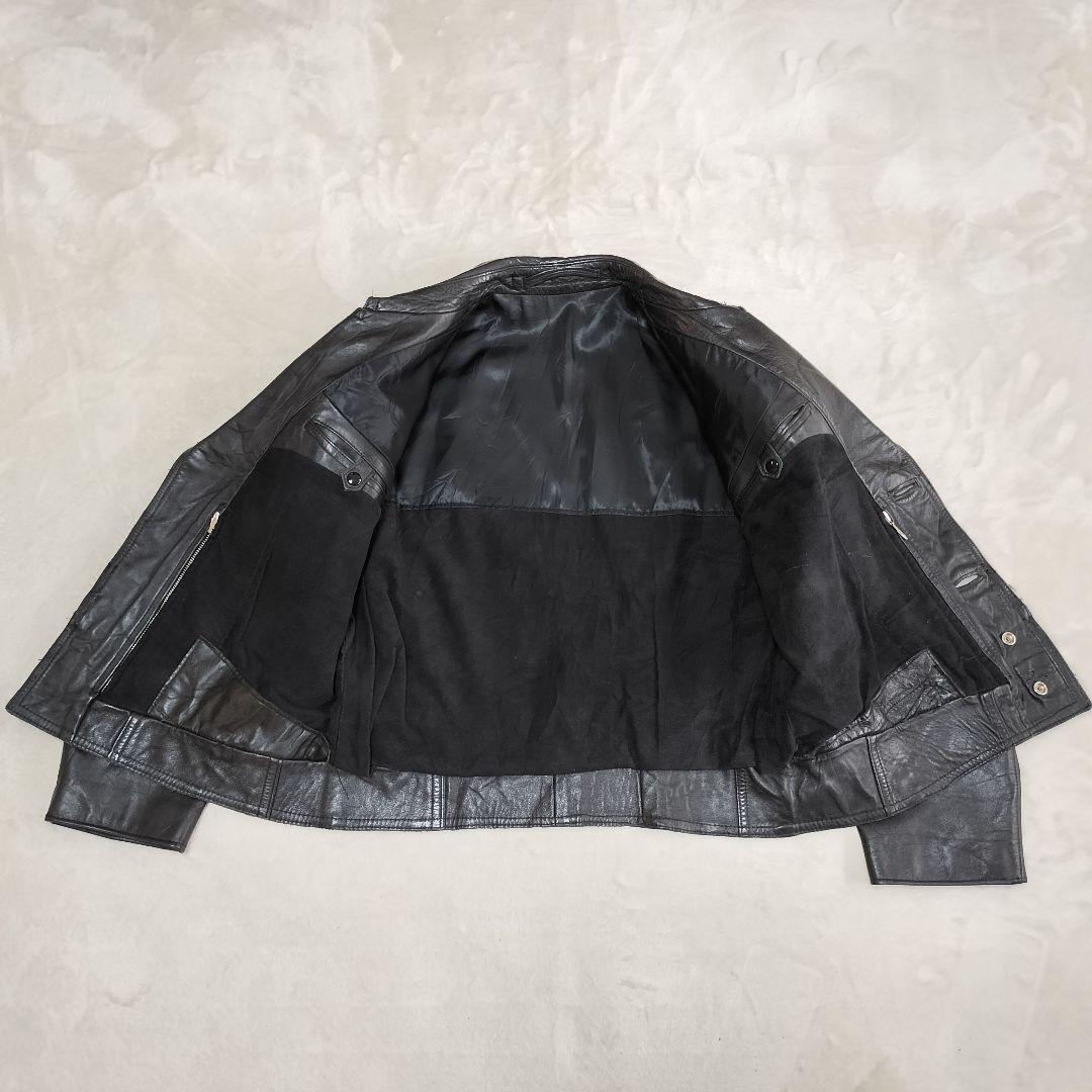 80S　GERMAN POLICE CUSTOM LEATHER JACKET