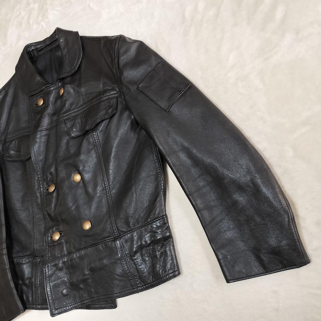 80S　GERMAN POLICE CUSTOM LEATHER JACKET