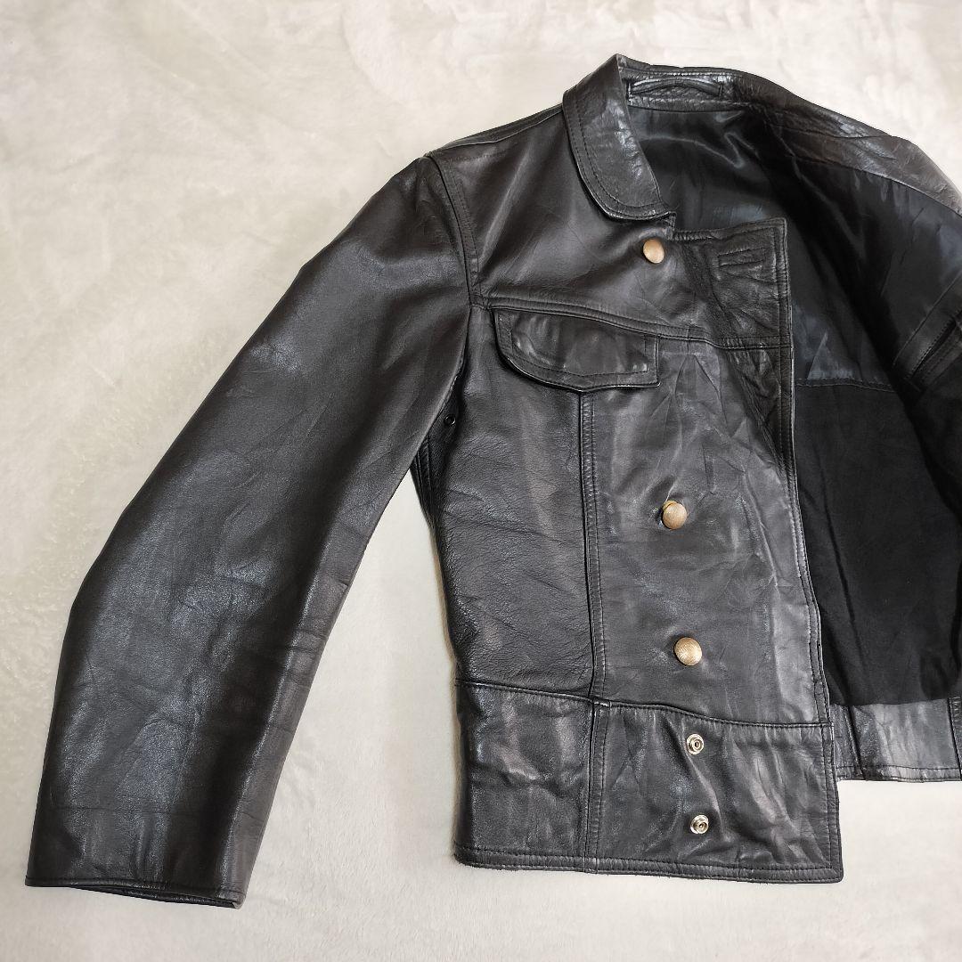 80S　GERMAN POLICE CUSTOM LEATHER JACKET