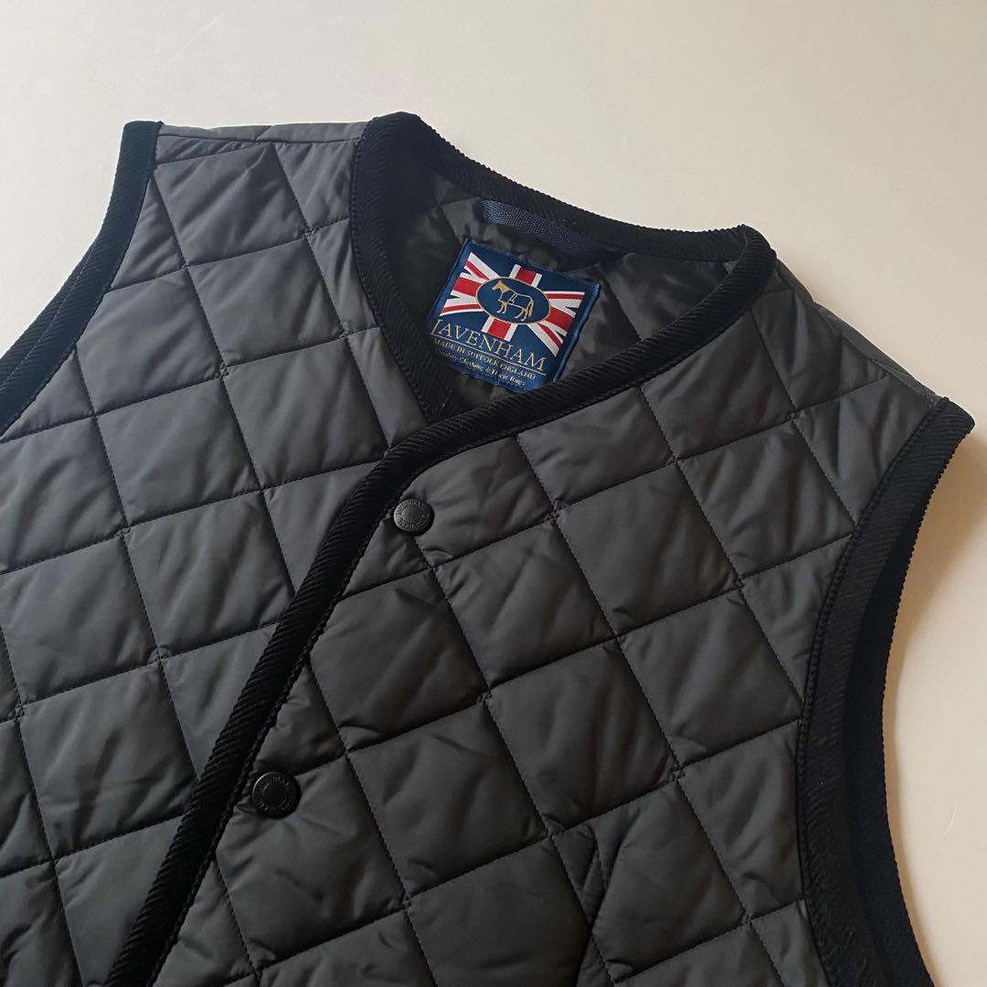 未使用 ラベンハム キルティングベスト 40 L ブラック イギリス製