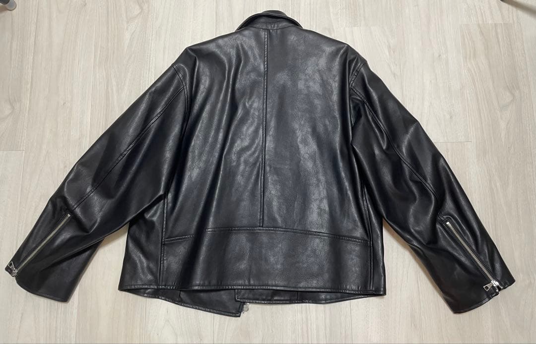新品未使用【CLEL】2way合皮ライダースジャケットブラックS(ユニセックス)