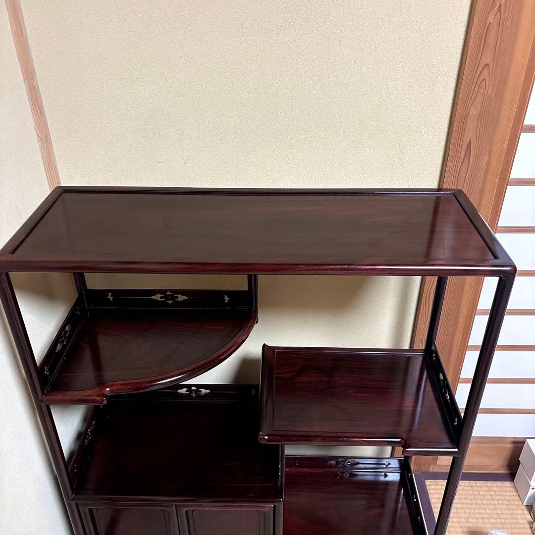専用！【茶棚】美品！アンティーク唐木紫檀　茶道具 茶道 棚 置き台 三越逸品家具
