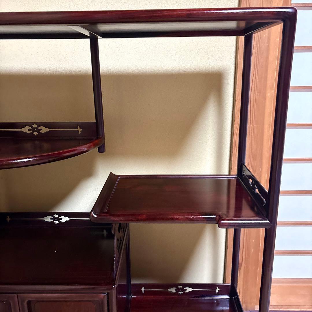 専用！【茶棚】美品！アンティーク唐木紫檀　茶道具 茶道 棚 置き台 三越逸品家具