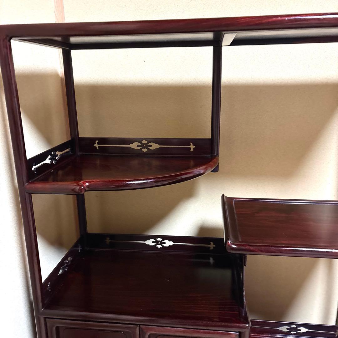 専用！【茶棚】美品！アンティーク唐木紫檀　茶道具 茶道 棚 置き台 三越逸品家具