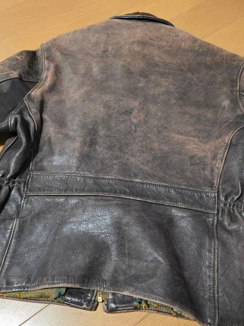 40s～50s.Sportclad .馬革 レザージャケット.茶.サイズM.