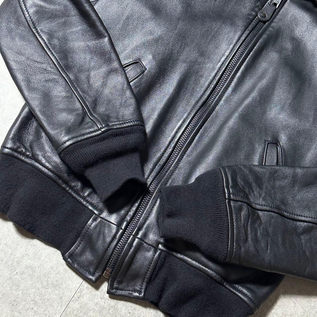 美品 Schott 7621 羊革 レザージャケット M 黒 ピンズ付き