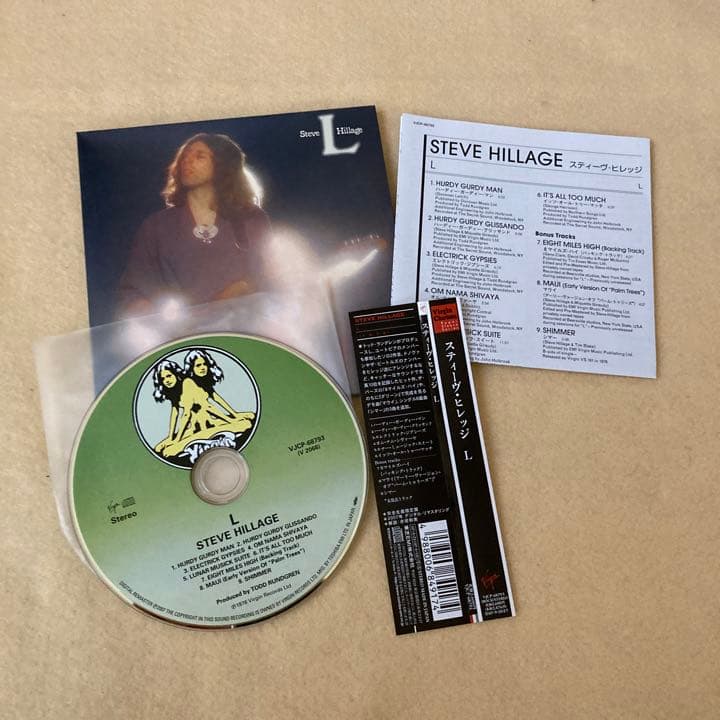 スティーヴ・ヒレッジ　L 紙ジャケット 完全生産限定盤　帯付