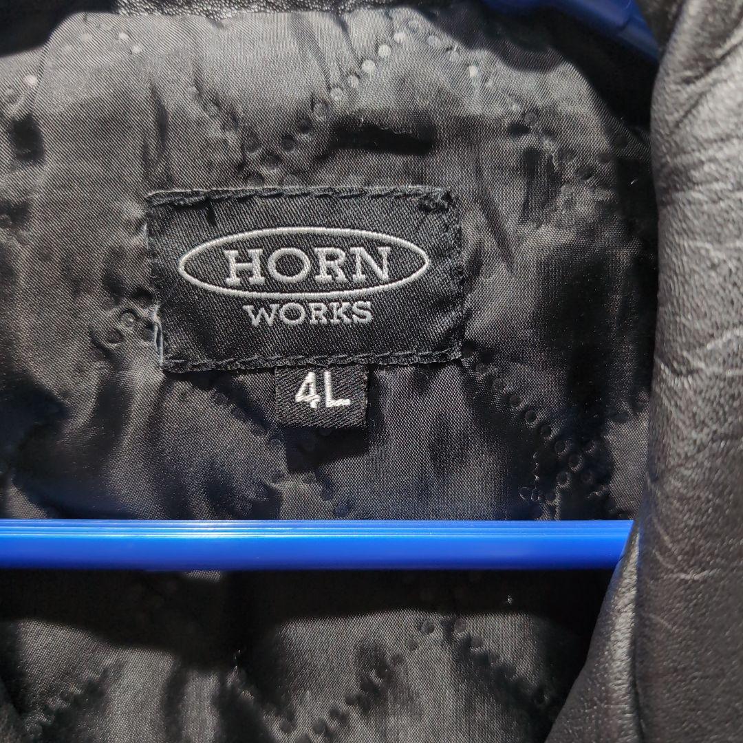 HORN WORKS ダブルライダース ブラックレザー 4L