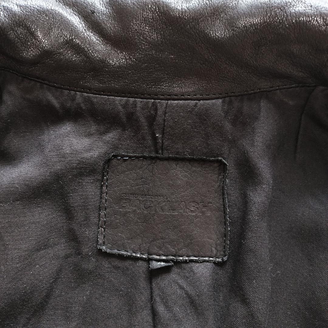 バックラッシュ ドイツキップ製品染めレザージャケット XL ブラック 10AW