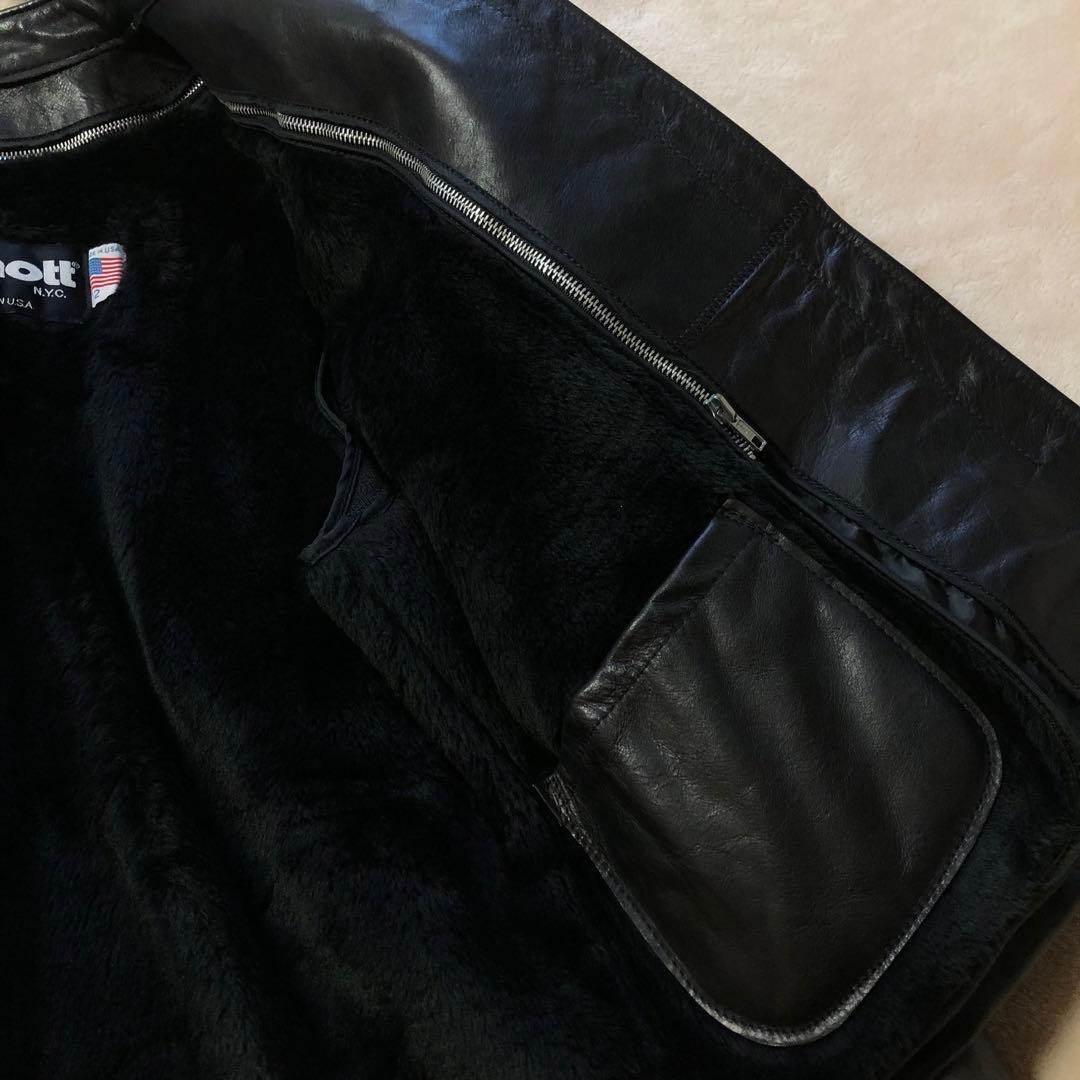Red　美品　Schott ショット　641 シングルライダースジャケット