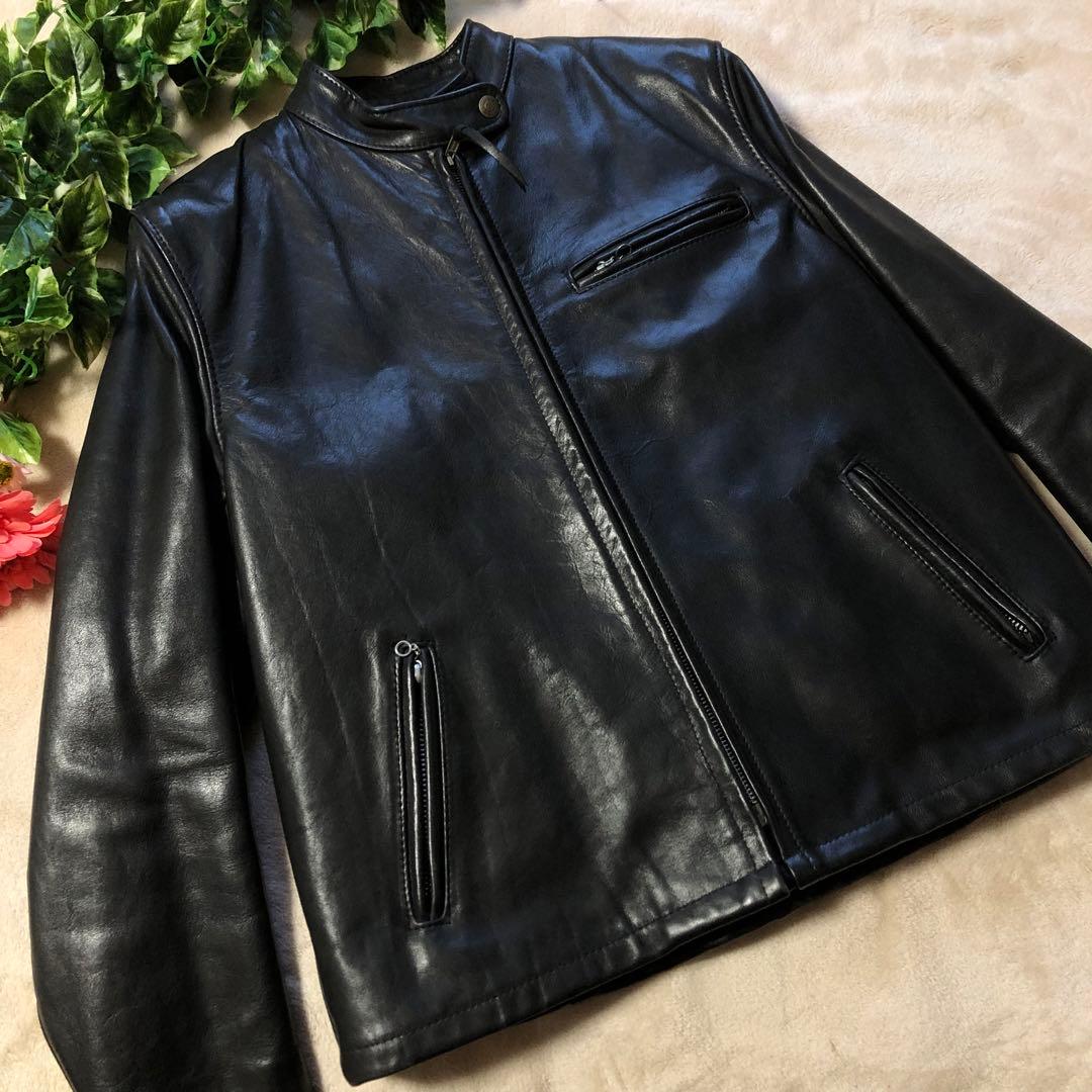 Red　美品　Schott ショット　641 シングルライダースジャケット