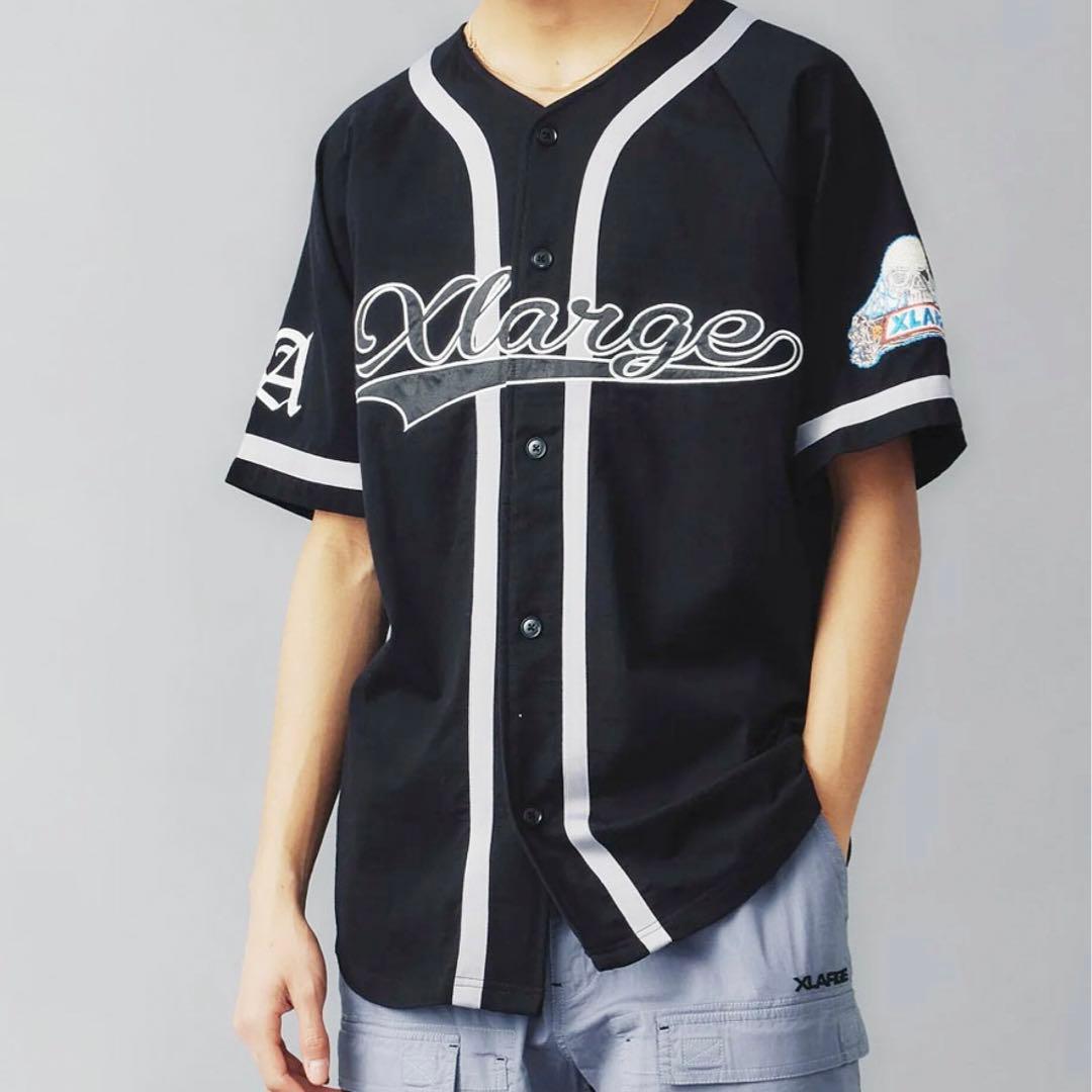 【未使用品】XLARGE BASEBALL SHIRT EMBROIDERED