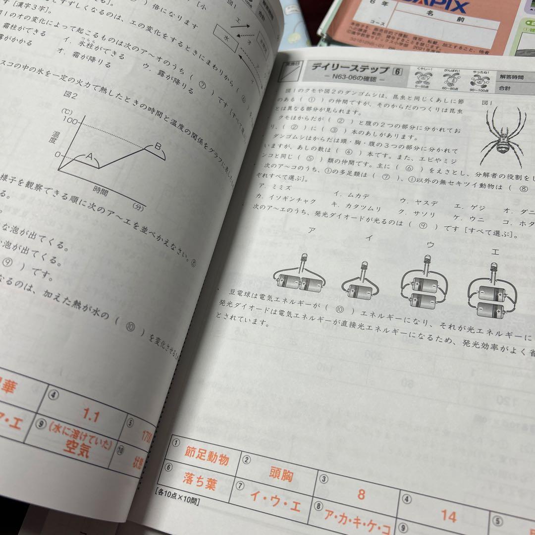 ㉑か　希少未記入　サピックスSAPIX 6年理科　夏期講習　サマーサピックス