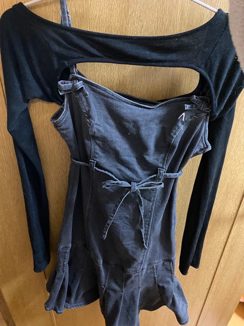 ワンピース andmary Bonnie denim mini dress