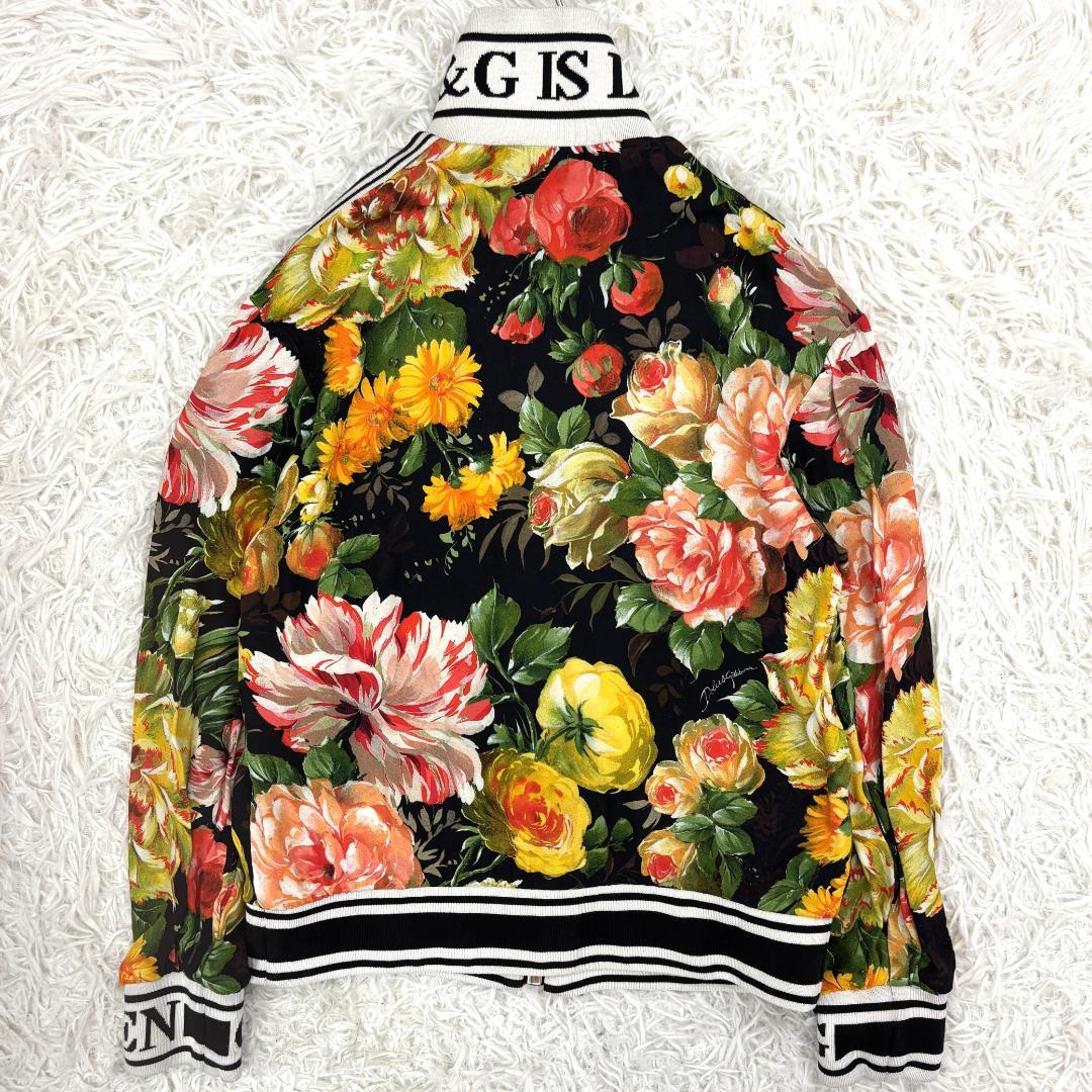 超希少　ドルチェ＆ガッバーナ　花柄　シルク　トラックジャケット36　モックネック