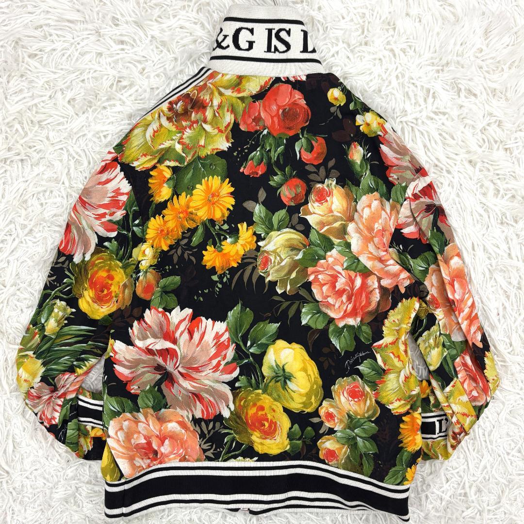 超希少　ドルチェ＆ガッバーナ　花柄　シルク　トラックジャケット36　モックネック