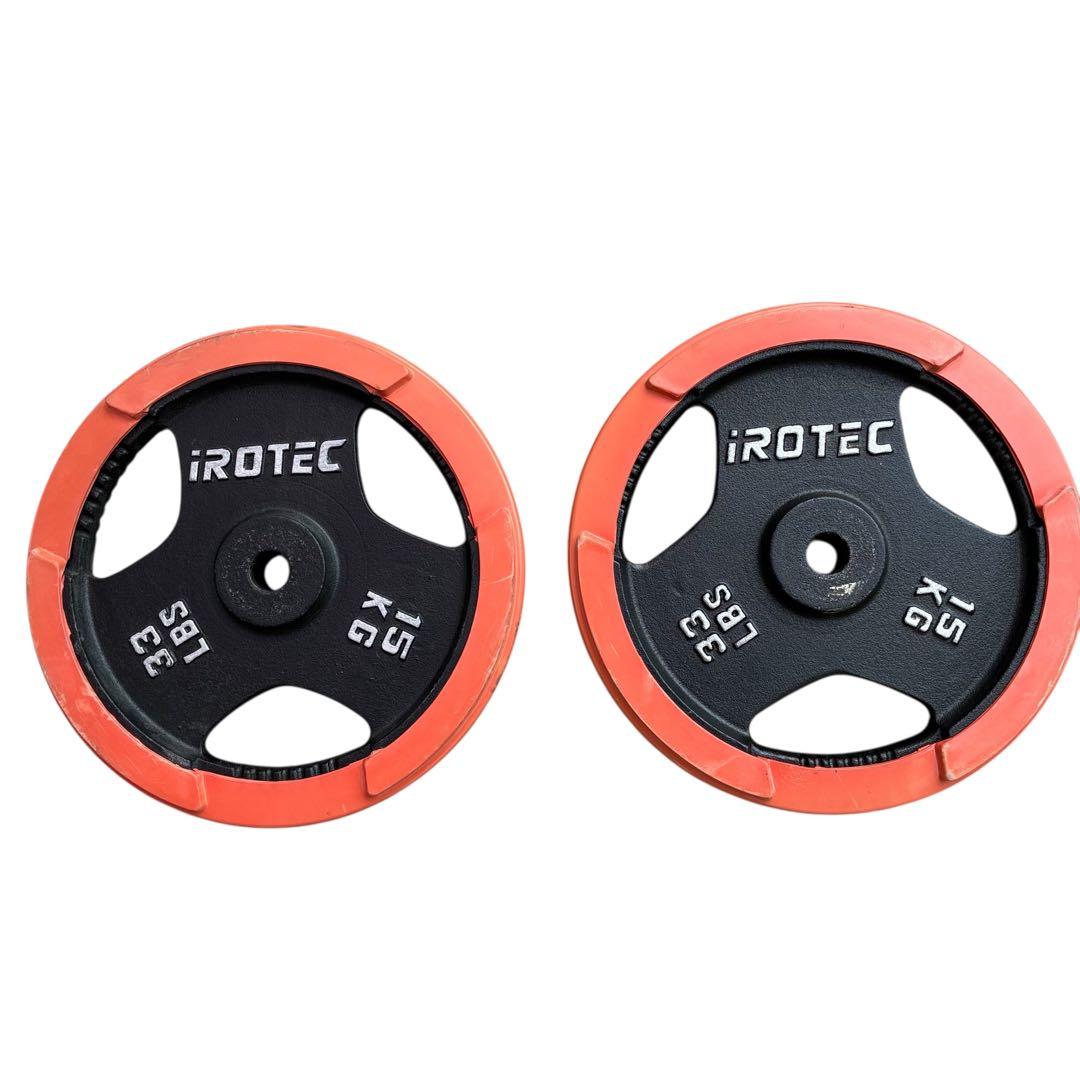 iROTEC アイロテック ダンベル プレート 15kg×2 穴径29mm