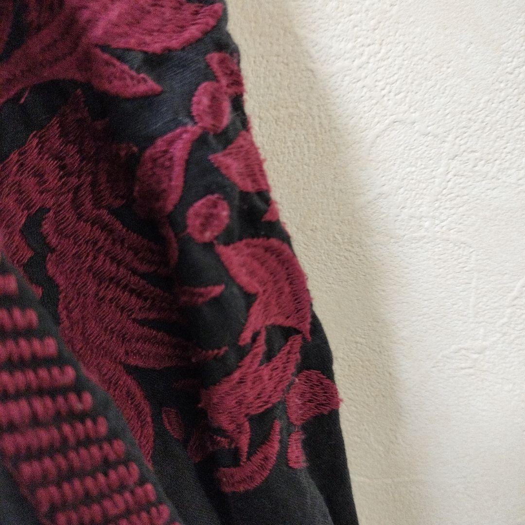 サラマリカSARA MALLIKA エンブロイダリー刺繍ワンピースコットンリネン