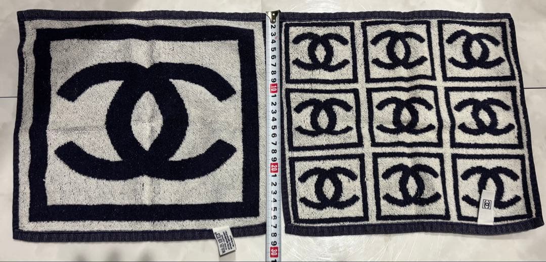 CHANEL タオル2枚セット ネイビー