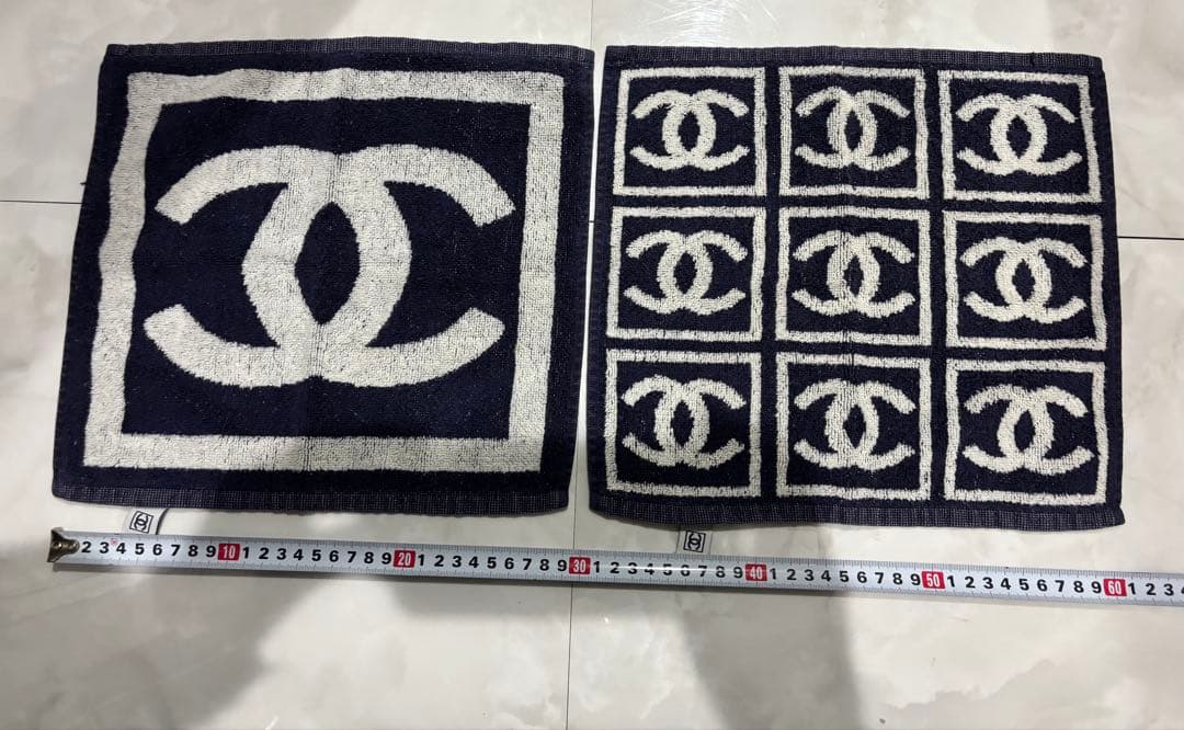 CHANEL タオル2枚セット ネイビー