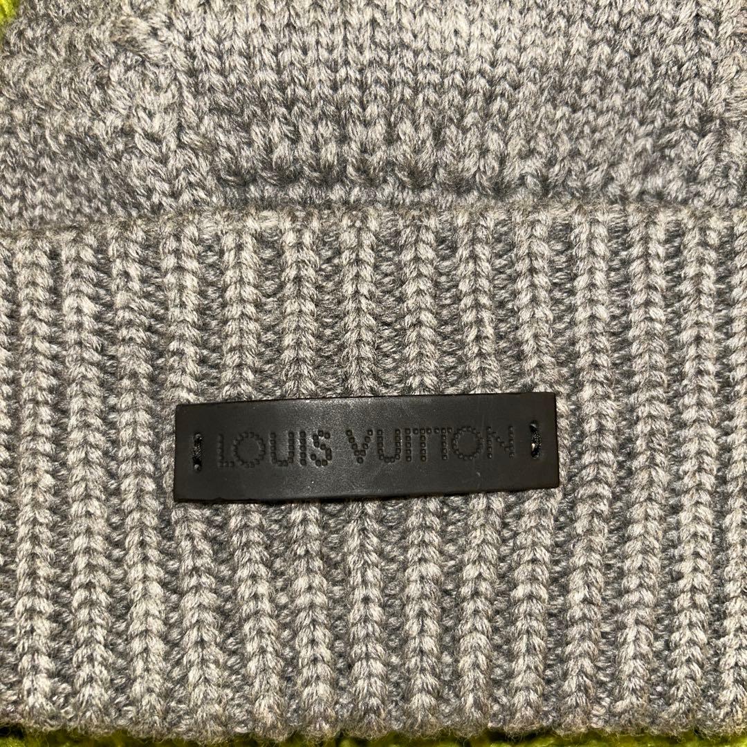 LOUIS VUITTON グレー ニット帽 M