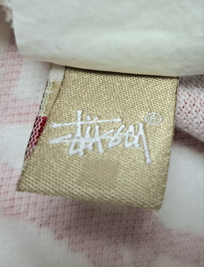【ゴルフ・M】Stüssy × FL アトミックリング ポロシャツ 白×赤