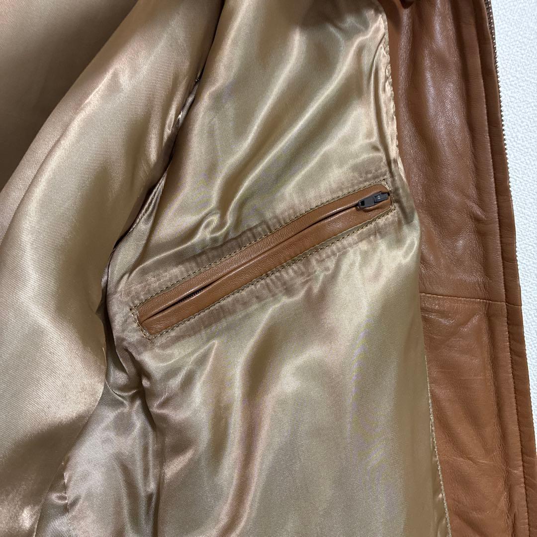 VICTOR SANJUAN レザージャケット ブラウン スペイン製 本革　XL