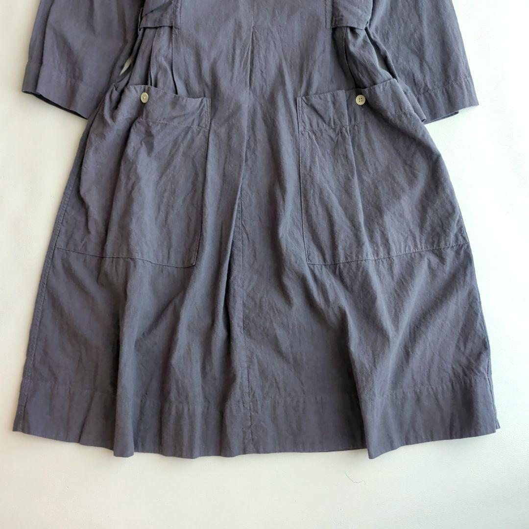 MHL. エムエイチエル マーガレットハウエル バンドカラー シャツワンピース