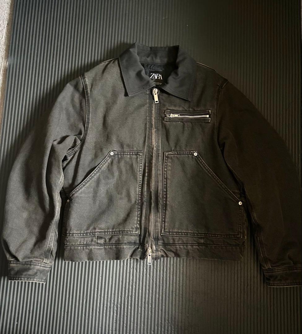 ZARA ワークジャケット　デトロイトジャケット　ダックジャケット M 短丈