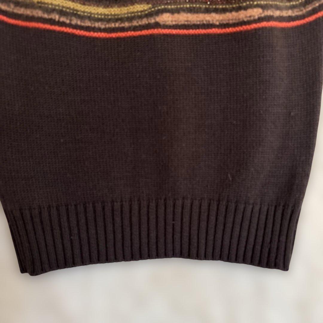 【MISSONI】ウールニットベスト　オンワード樫山　マルチボーダー　164