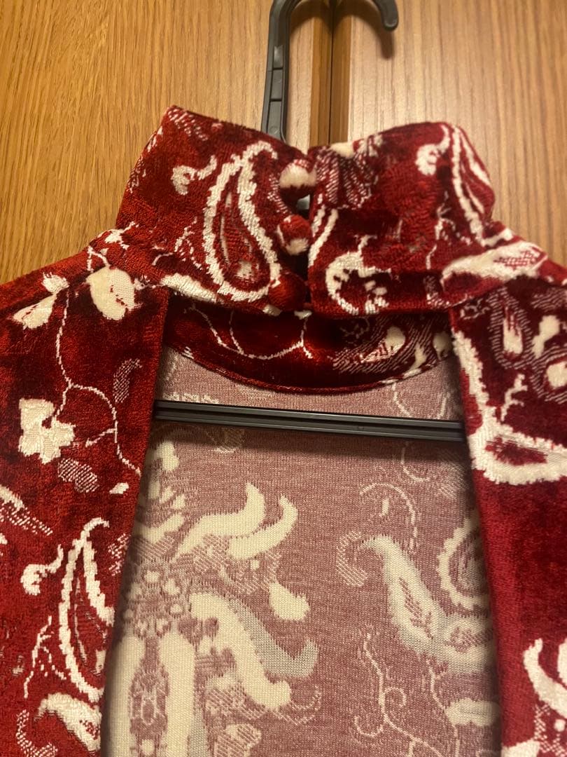 Velour Jersey High Neck Dress - red サイズ3