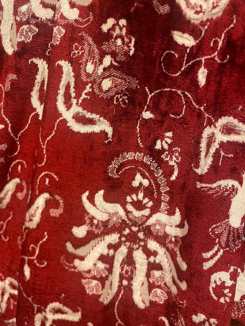 Velour Jersey High Neck Dress - red サイズ3