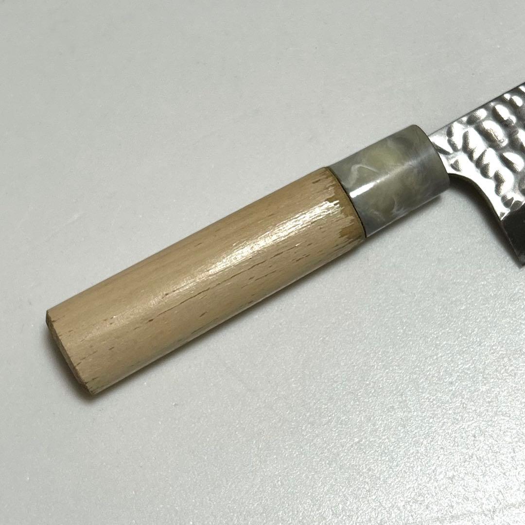 實光刃物 出刃包丁 165mm 槌目 和包丁 堺包丁