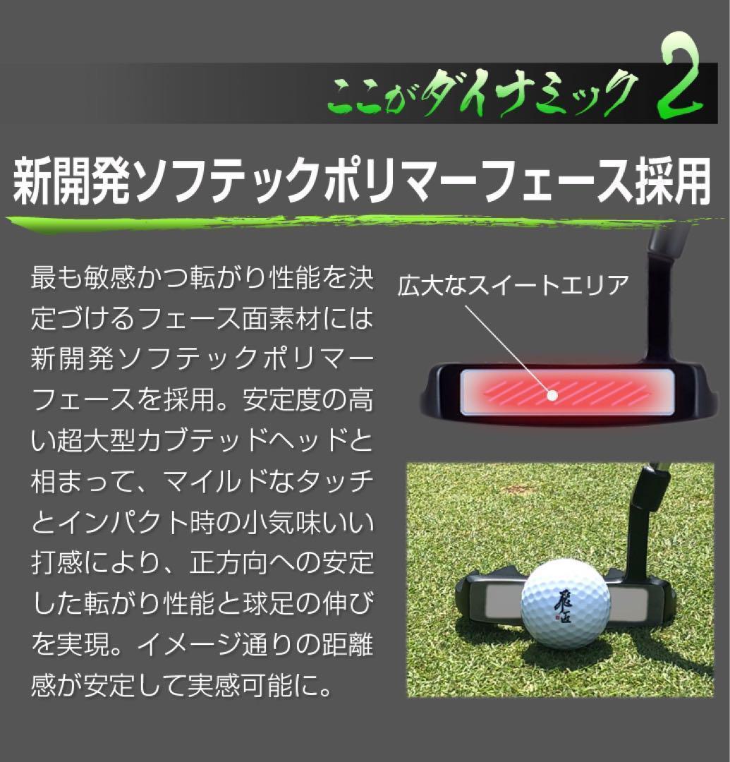★希少な★　極太グリップと大型ヘッドの安定感抜群のダイナミクスパター レフティ